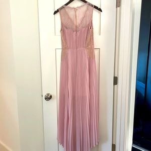 BCBGMAXAZRIA- Angelea Pleated High Low Casual Maxi Dress. Size-0